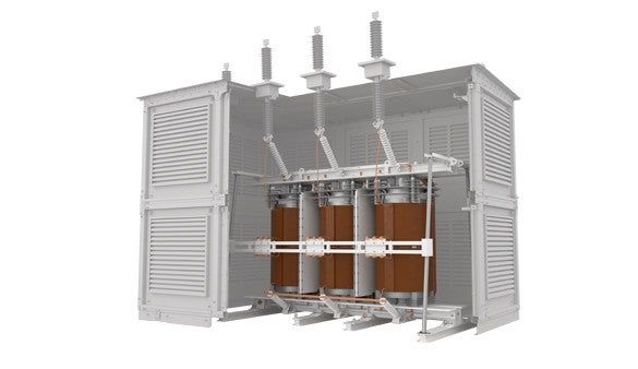 Hitachi Energy Ltd (line launched as ABB HiDry72) HiDry dry-type power transformer (above 40.5 kV, to 72.5 kV) — Cast-Resin Dry-Type, 100 kVA – 40,000 kVA (40 MVA)
