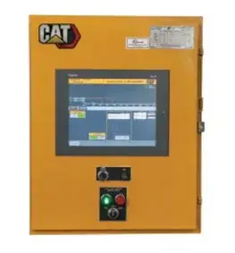 Caterpillar EMCP 4.4 Master Control Panel with XLM and EGP switchgear — switchgear, project-specified rather than catalog-published