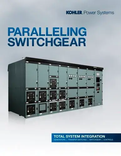 Kohler PD-Series paralleling switchgear (PD-2000/3000/4000) — switchgear