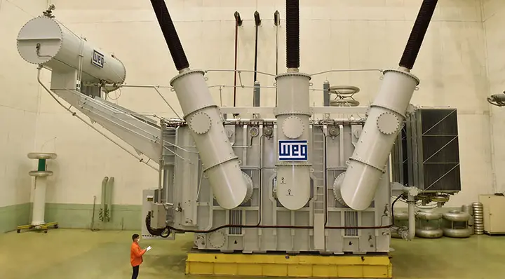WEG Large power transformers (10-350 MVA US; to 500 MVA Brazil) — transformer, 10-20 MVA / to 46 kV